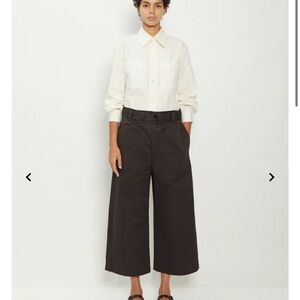 Lemaire cropped belted pocket cotton linen pants NWT
